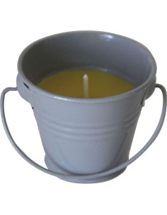 bougie citronnelle seau pm x3 - gris