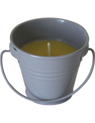 bougie citronnelle seau pm x3 - gris
