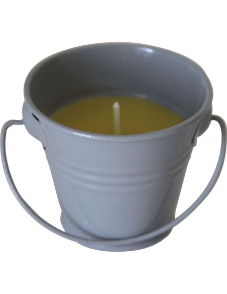 bougie citronnelle seau pm x3 - gris