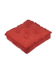 prague coussin sol 45x45x10 - terracotta 100%co