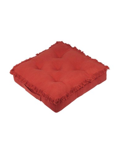prague coussin sol 45x45x10 - terracotta 100%co
