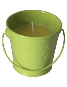 bougie citronnelle seau gm x3 - vert anis