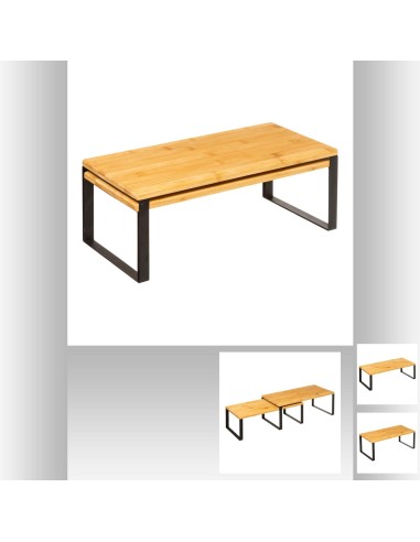 179698 - etagere x2 gigogne ordera noir L. 40 x P. 19,4 x H. 15,5 cm