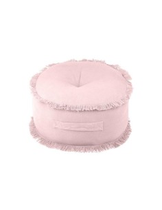 c8a061002-prague pouf rond 44cm h 20cm rose