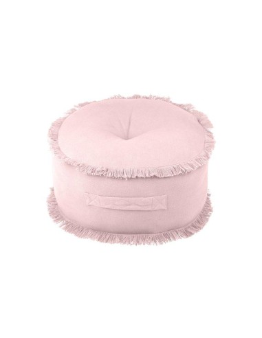 c8a061002-prague pouf rond 44cm h 20cm rose