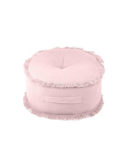 c8a061002-prague pouf rond 44cm h 20cm rose
