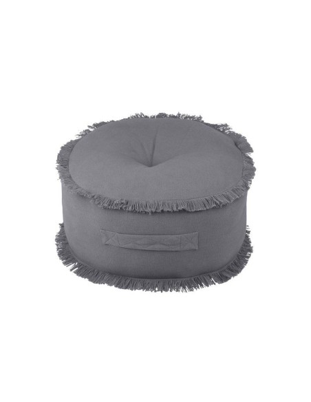 c8a061003-prague pouf rond 44cm h 20cm anthracite