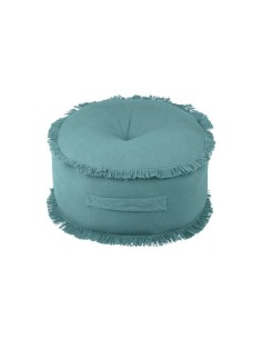 c8a061006-prague pouf rond 44cm h 20cm bleu