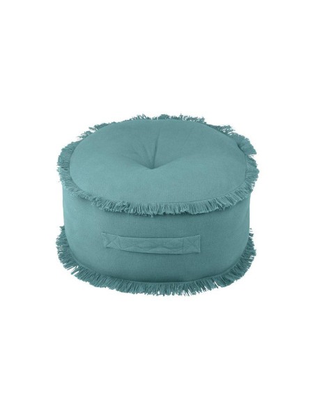c8a061006-prague pouf rond 44cm h 20cm bleu
