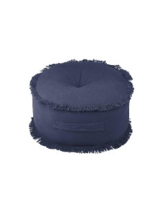 c8a061007-prague pouf rond 44cm h 20cm marine