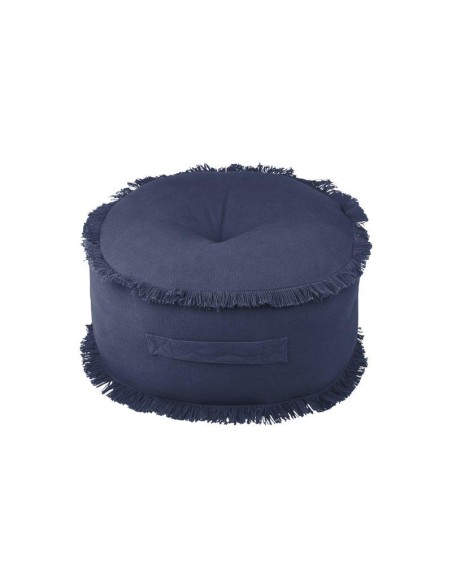 c8a061007-prague pouf rond 44cm h 20cm marine