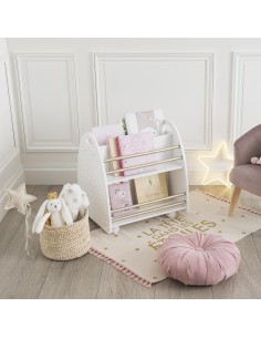 bibliotheque basse 2cotes dore