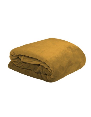 p25792024 - doudou plaid 130x160 cm moutarde - 100% pe - pcb 8