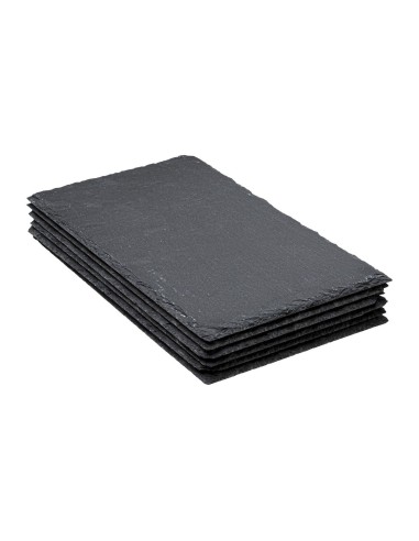 176924 - set 6 assiette ardoise 18x30