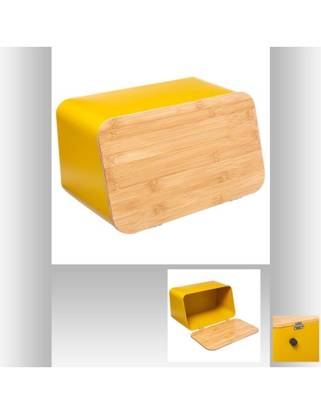 151193c-boite pain met+bam mout mode L. 37 x P. 22,5 x H. 23,5 cm