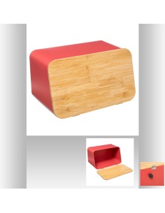 151193e-boite pain met+bam rose mode L. 37 x P. 22,5 x H. 23,5 cm