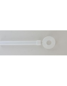 kit 160 cm d19 embout lunaire - blanc satine