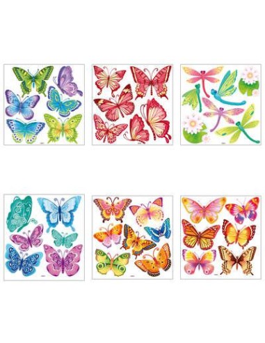 910744452 - sticker relief papillon x6 ass