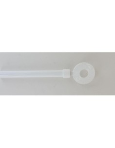 kit 250 cm d19 embout lunaire - blanc satine