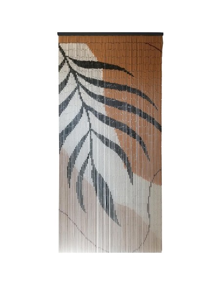 5502653 - rideau de porte sticks bambou imprimes feuillage exotique 90 x 200 cm