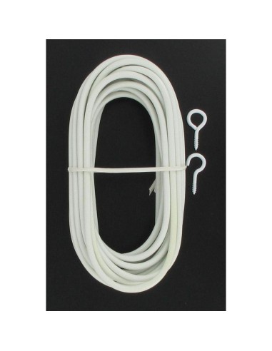 590301 - tringle ressort gaine 2m x1 - blanc