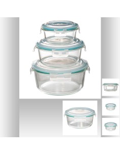 179661 - lot boite x3 rond ver clipeat L. 21,2 x P. 10,4 x H. 21,2 cm