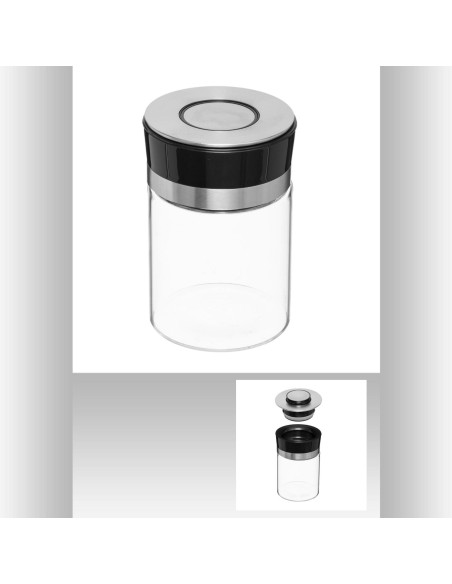 bocal ver+inox 1l pusheat D. 10,5 x H. 19 cm