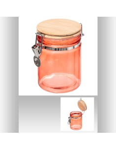 181809e-bocal verr+bam 0,75l rose mode L. 10 x P. 13,5 x H. 14,5 cm