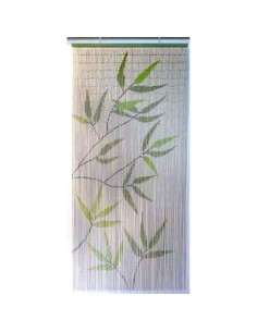 5500650 - rideau de porte sticks bambou imprimes feuilles bambou 90 x 200 cm - v