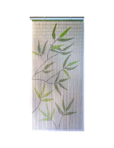 5500650 - rideau de porte sticks bambou imprimes feuilles bambou 90 x 200 cm - v