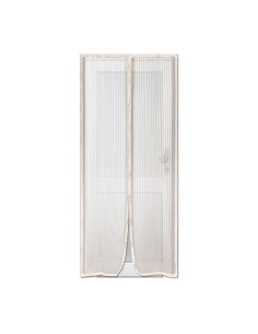 5510103 - rideau de porte moustiquaire avec aimants 100 x 220 cm - ecru