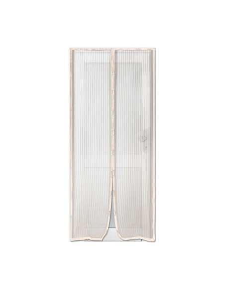 5510103 - rideau de porte moustiquaire avec aimants 100 x 220 cm - ecru