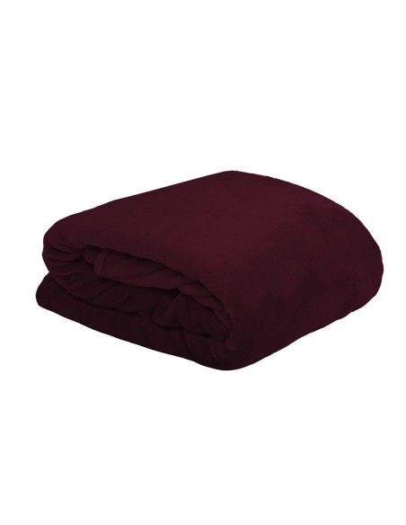 p25792025 -doudou plaid 130x160 cm bordeaux