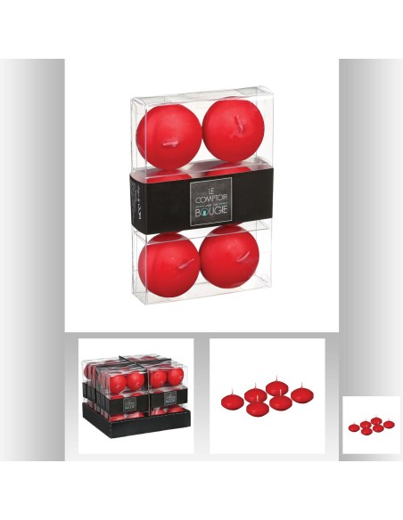 103203 - bougie flo hugo rge 4.5 x6 D. 4,5 x P. 2,5 cm