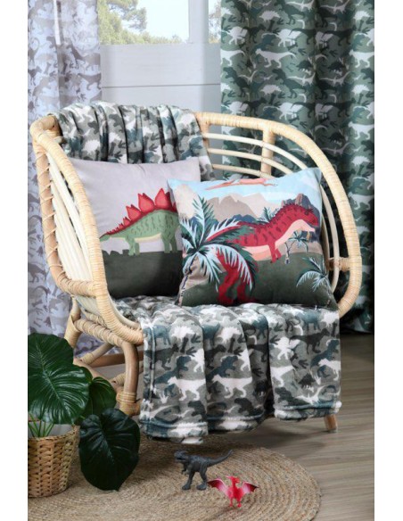 rex plaid 130x160 cm - kaki - 100% pe -