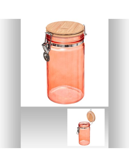 181810e-bocal verr+bam 1l rose mode L. 10 x P. 13,5 x H. 20 cm