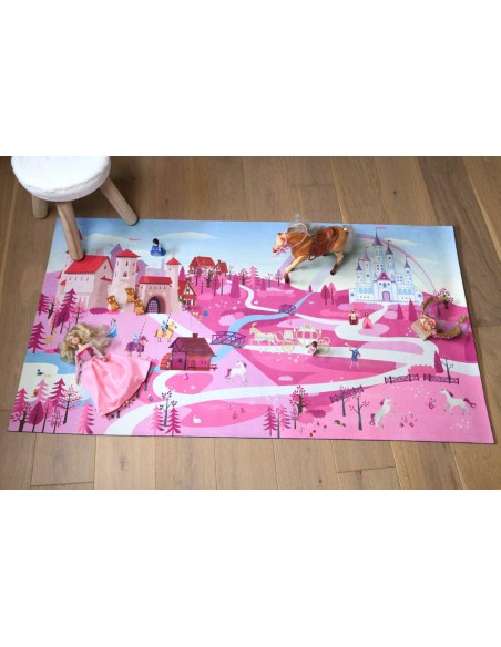 feerique tapis sol 80x150 - rose