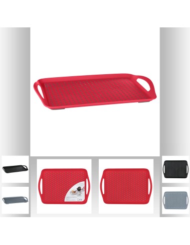 120040 - plateau anti d pp gris 45x32 L. 45 x P. 32 x H. 5 cm