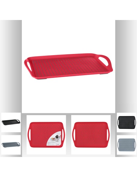 120040 - plateau anti d pp gris 45x32 L. 45 x P. 32 x H. 5 cm