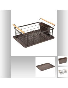 181805b - egouttoir 1niv pp+met char mc L. 43 x P. 32 x H. 18,6 cm