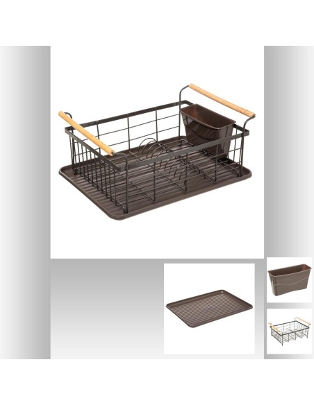 181805b - egouttoir 1niv pp+met char mc L. 43 x P. 32 x H. 18,6 cm