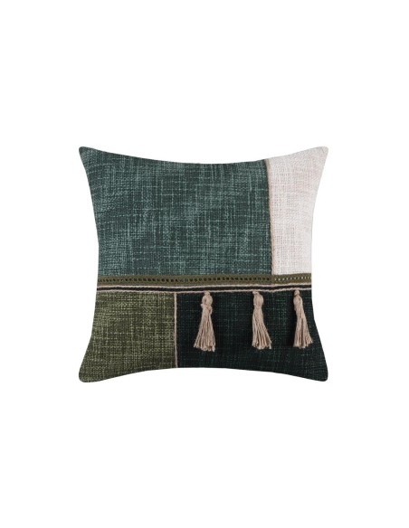 c0b737001 - vibes coussin 40x40cm/ vert 98%co 2%ju