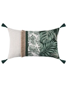 c3b737001 - vibes coussin 30x50cm /vert 98%co 2%ju