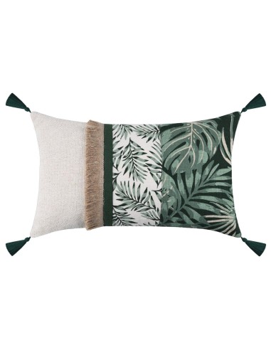 c3b737001 - vibes coussin 30x50cm /vert 98%co 2%ju