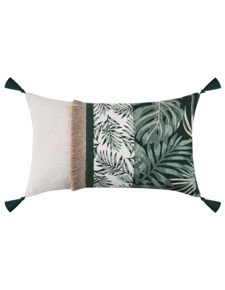 c3b737001 - vibes coussin 30x50cm /vert 98%co 2%ju