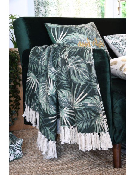 p2b737001 - vibes plaid 130x150cm / vert 100%co