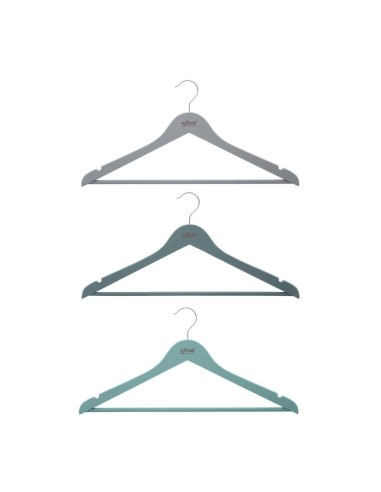 151511a-cintre bois rubber x3 couleur