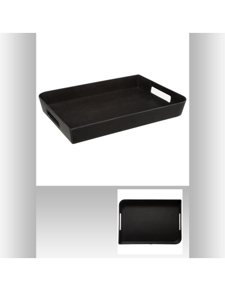 179729b - plateau mela 35x25 charbon L. 25 x P. 4,5 x H. 35 cm