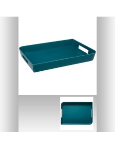 179729d - plateau mela 35x25 petrole L. 25 x P. 4,5 x H. 35 cm