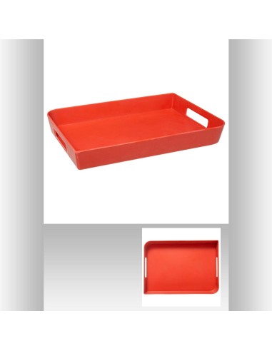 179729e - plateau mela 35x25 rose naca L. 25 x P. 4,5 x H. 35 cm